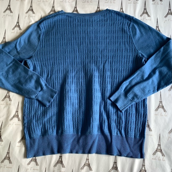 plain sky blue knit crewneck sweater size s women’s - Picture 2 of 2